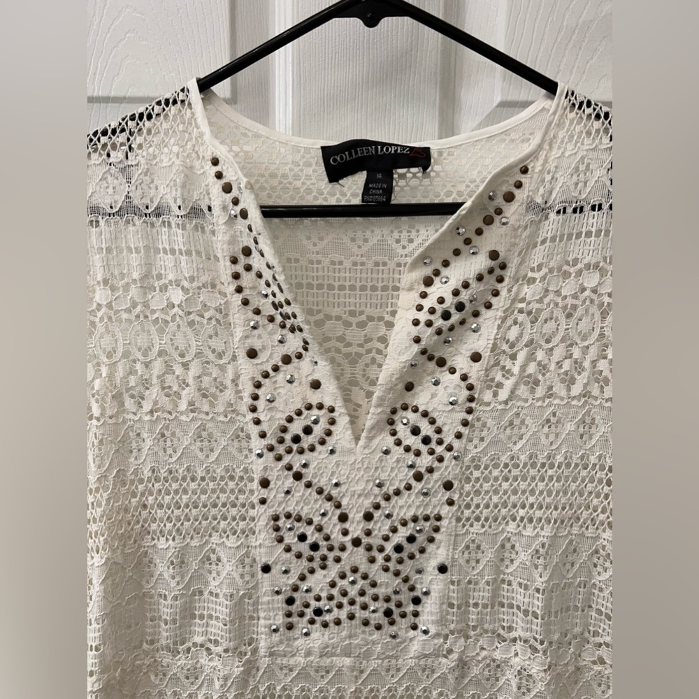 Colleen Lopez White Lace Maxi Dress - Picture 2 of 6